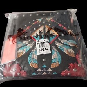 Montana West Black Bag with Colorful Embroidery